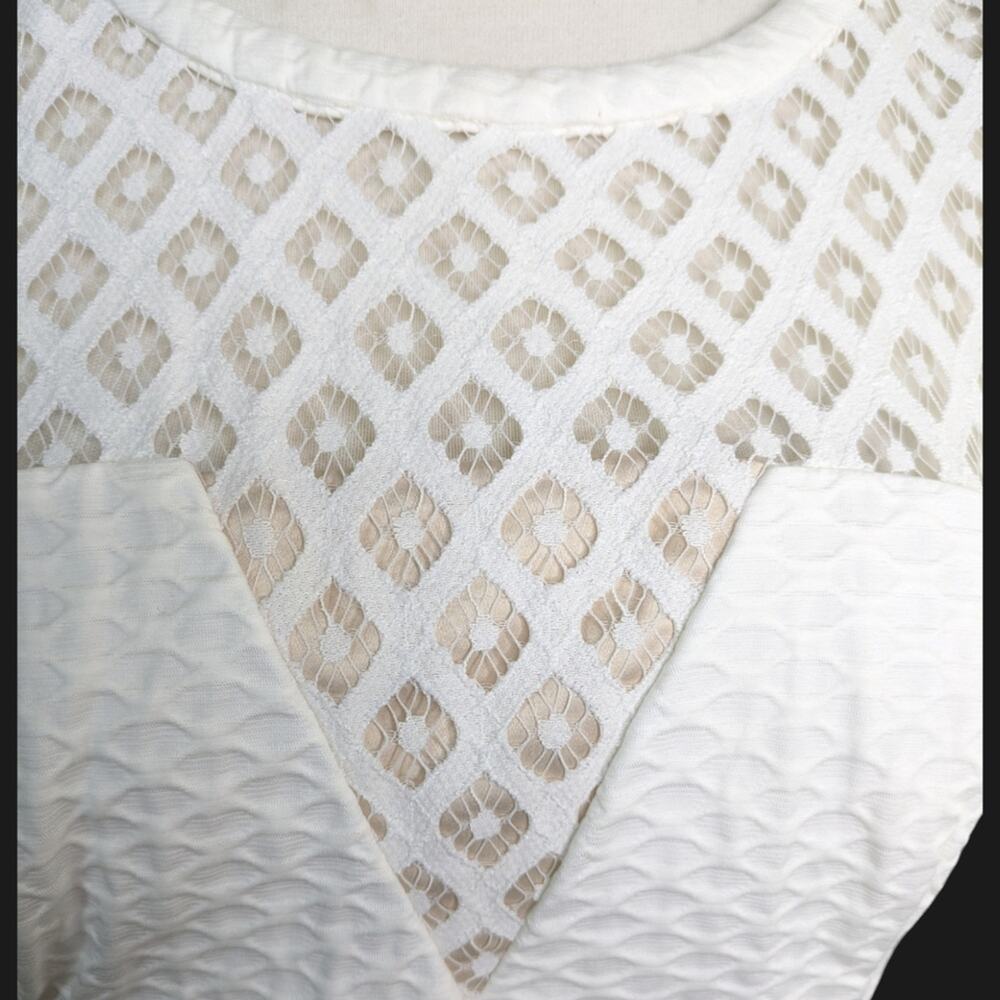 Lilly Pulitzer Vandalia White Lace Yoke Shift Dress 6 Sleeveless Resort Summer - Picture 5 of 10